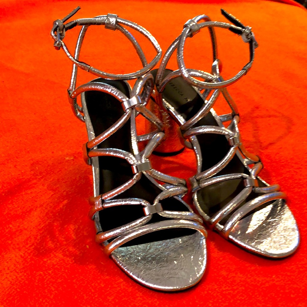 Rebecca Minkoff Silver Sandals new, never worn